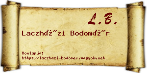 Laczházi Bodomér névjegykártya