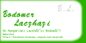 bodomer laczhazi business card